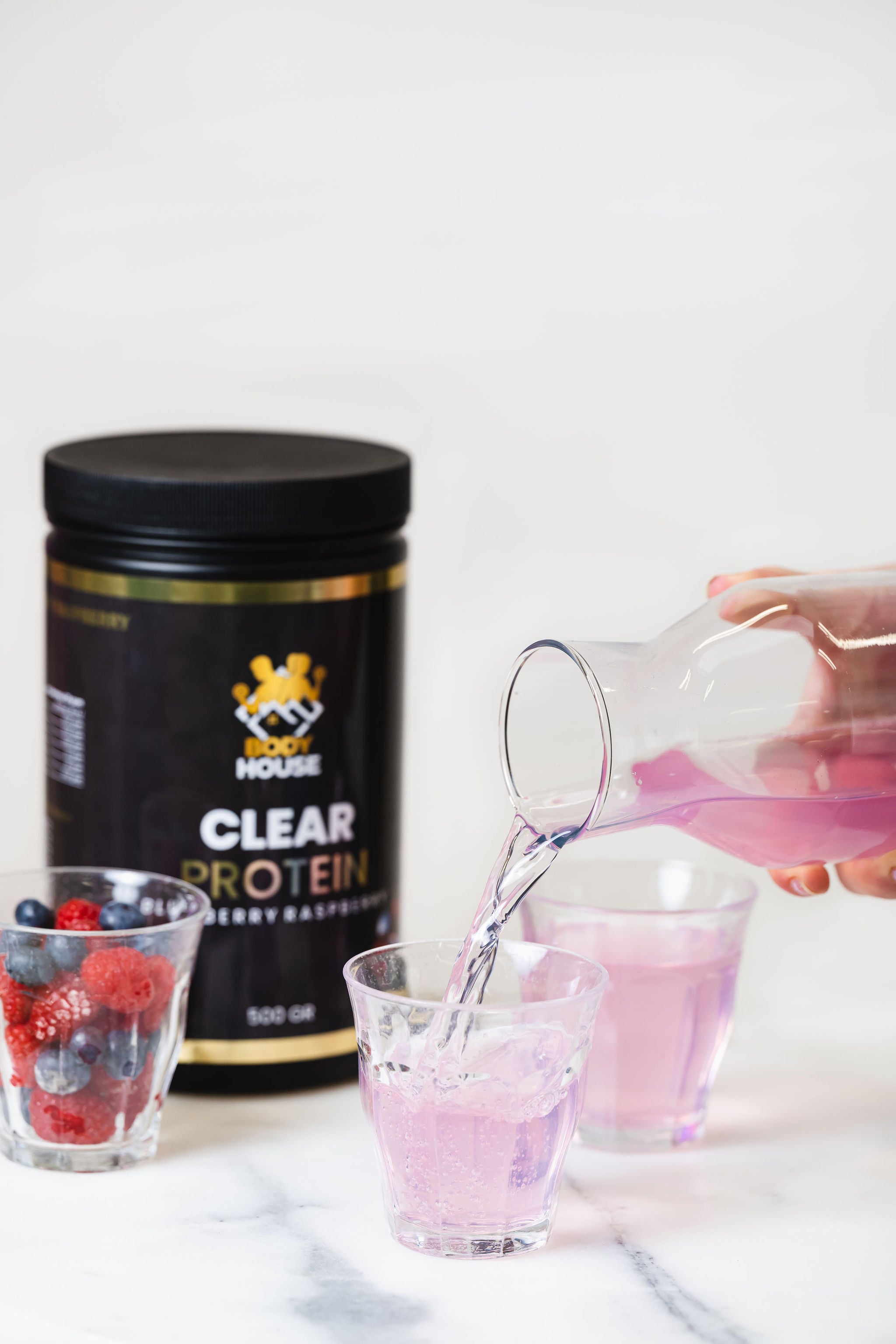 Clear Whey Protein Raspberry Bleuberry www.bodyhouse.nl